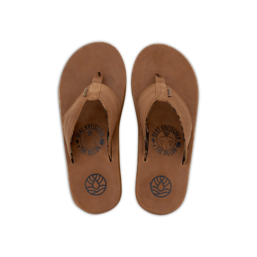 Freewaters The Dillon Sandals Bert Kreischer Limited Edition Men’s Brown Size 13 Another batch of the BEST FLIP FLOPS on the PLANET are back  main image 3